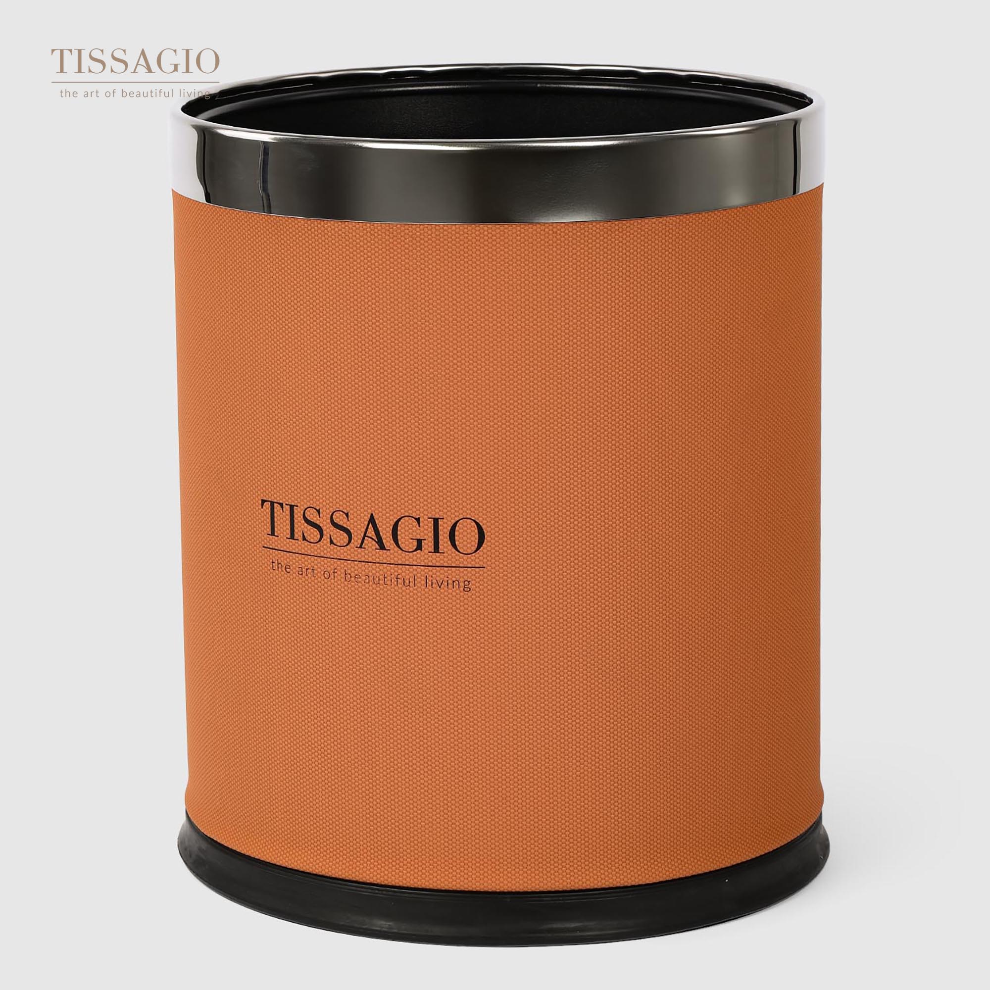 Ведро мусорное Tissagio оранжевое 22,5х27 см
