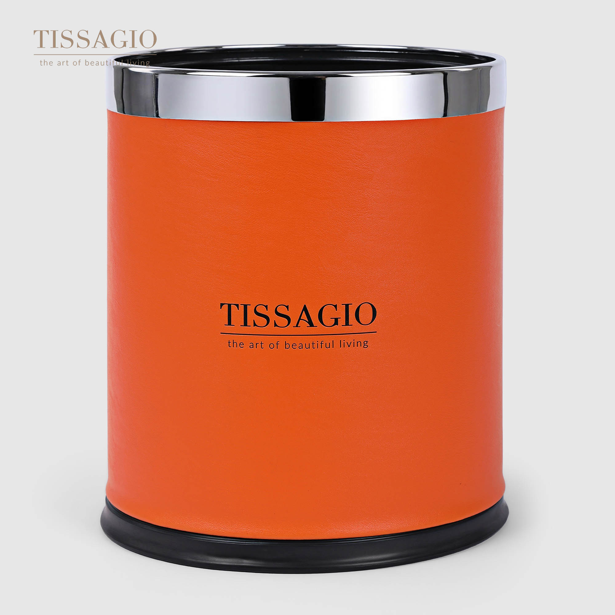 Ведро мусорное оранжевое Tissagio 22,5х27 см