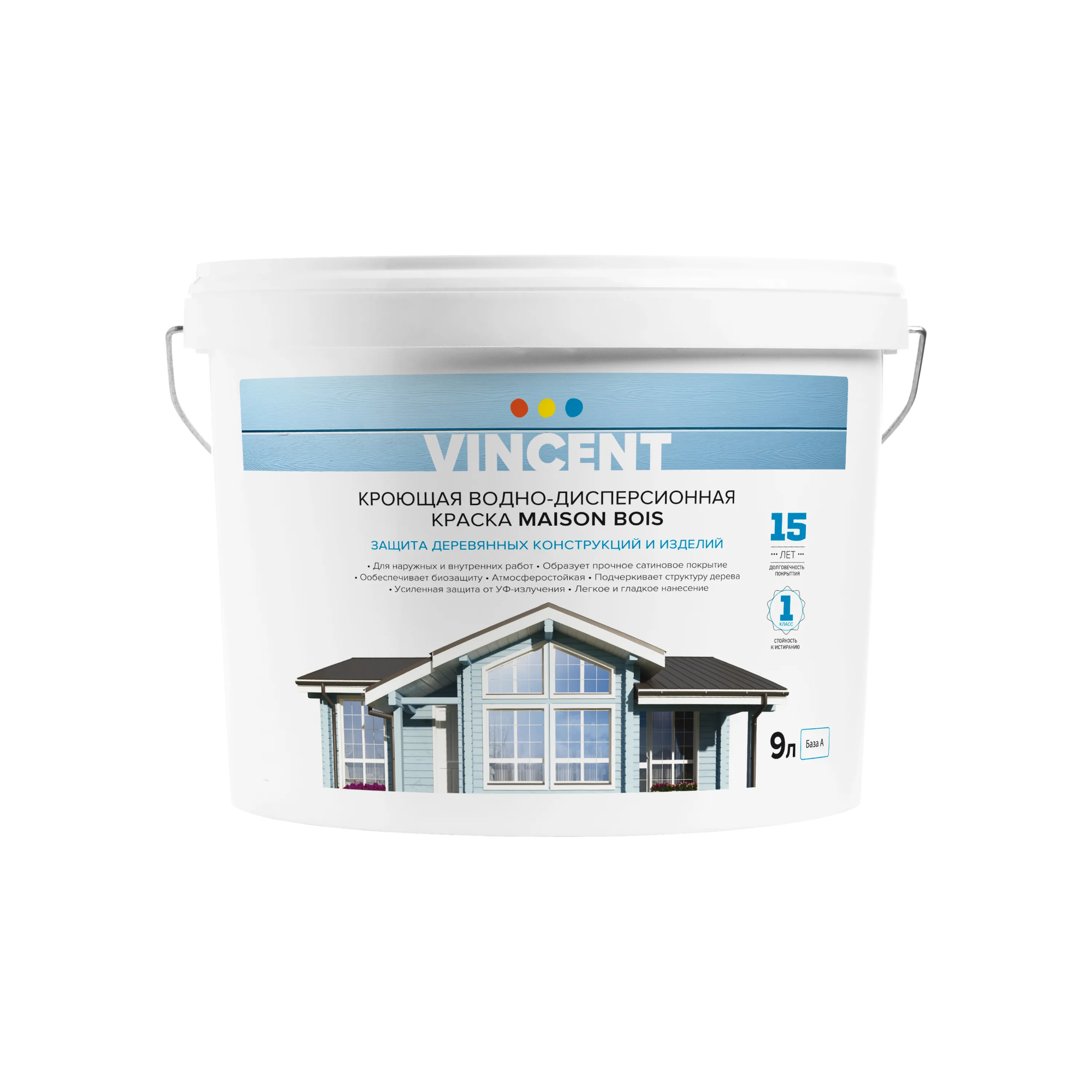 Краска кроющая Vincent мэзон ан буа база а 9л