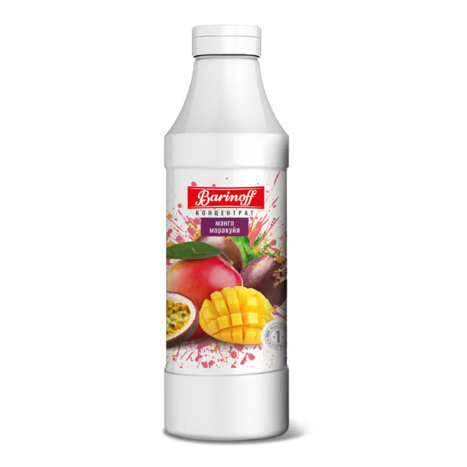 Концентрат Barinoff манго маракуйя, пластиковая бутылка, 1 кг