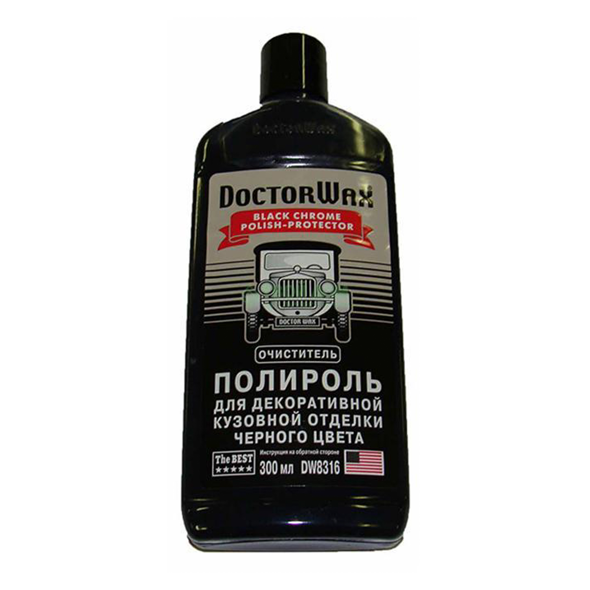 фото Очиститель-полироль doctor wax dw8316 для декоративной кузовной отделки черного цвета 300 мл