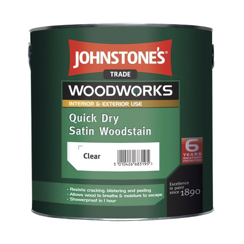Лак Johnstone's Quick Dry Satin Woodstain Античная сосна 2,5 л