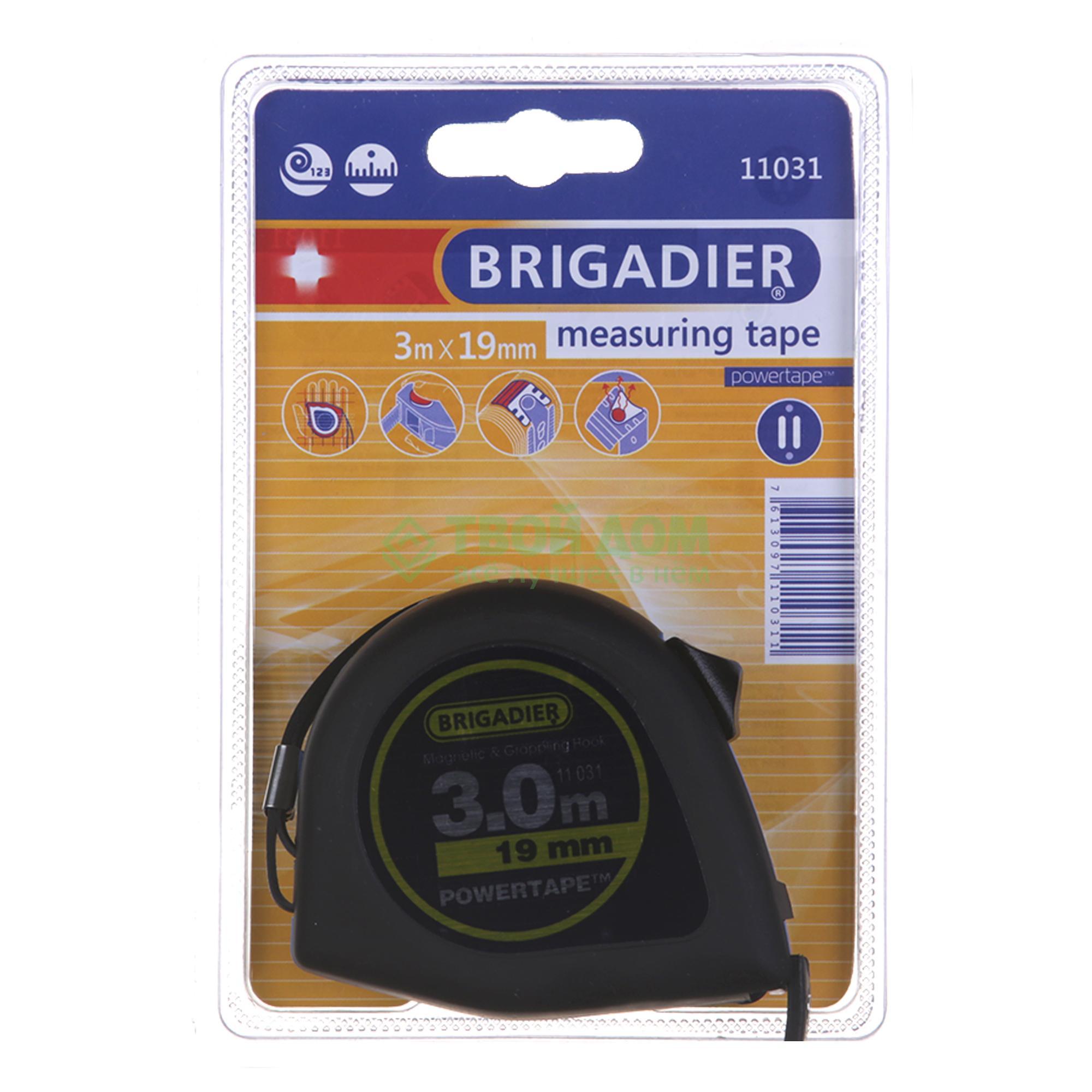 

Рулетка BRIGADIER Powertape 3х19мм, Черный