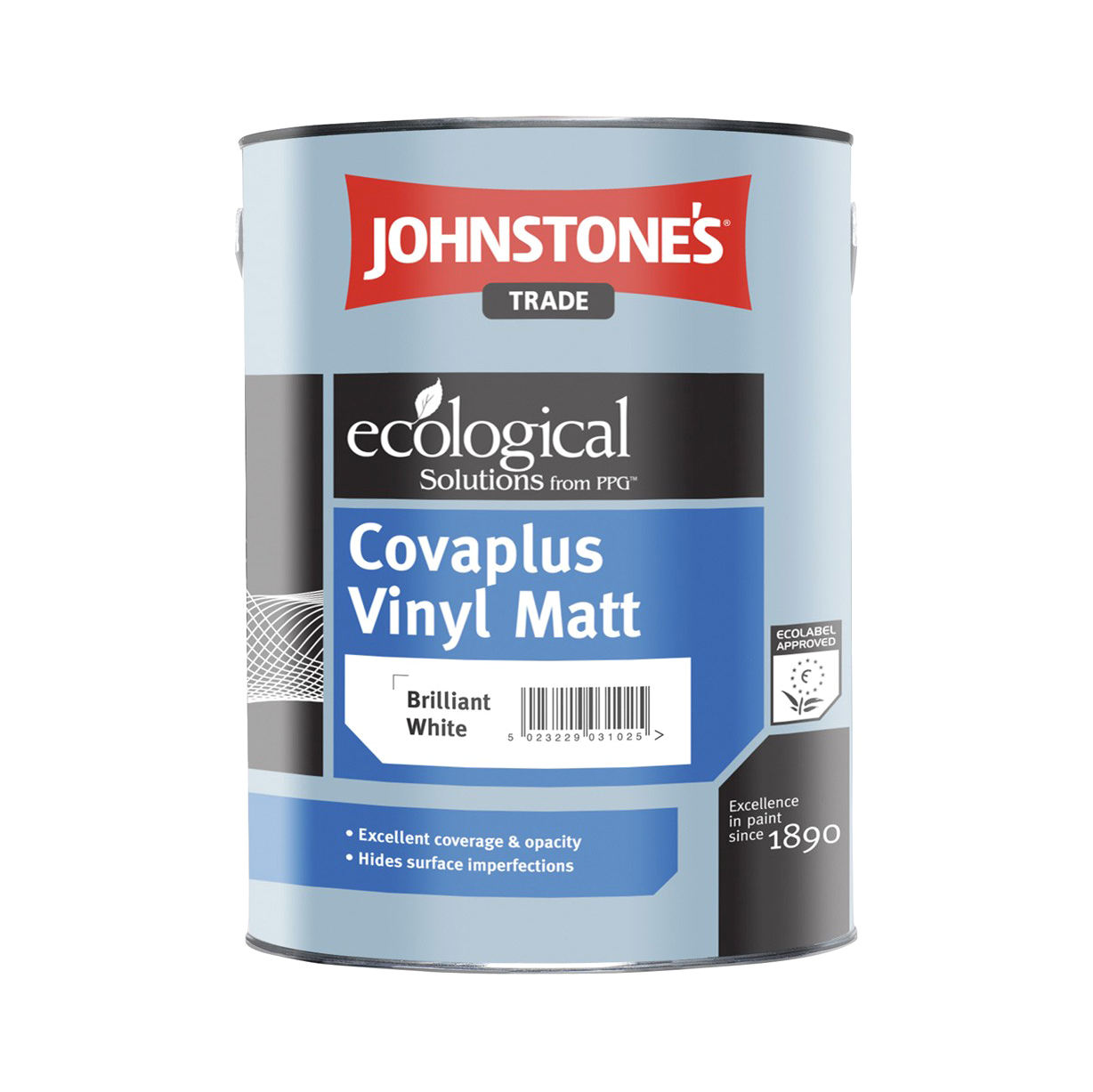 фото Краска johnstones cova plus vinyl matt brilliant white 1 л