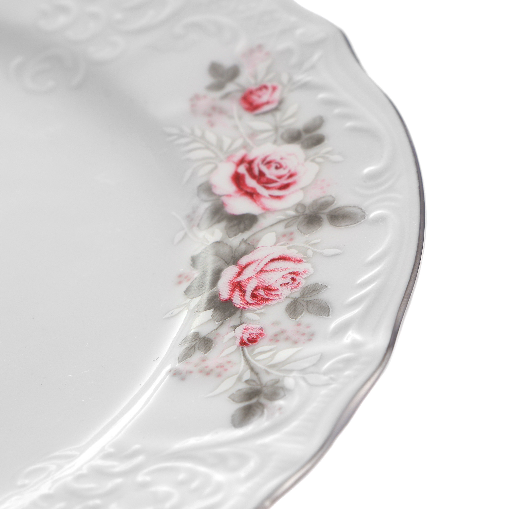 фото Набор тарелок thun 1794 бледные розы 21 см 6 шт