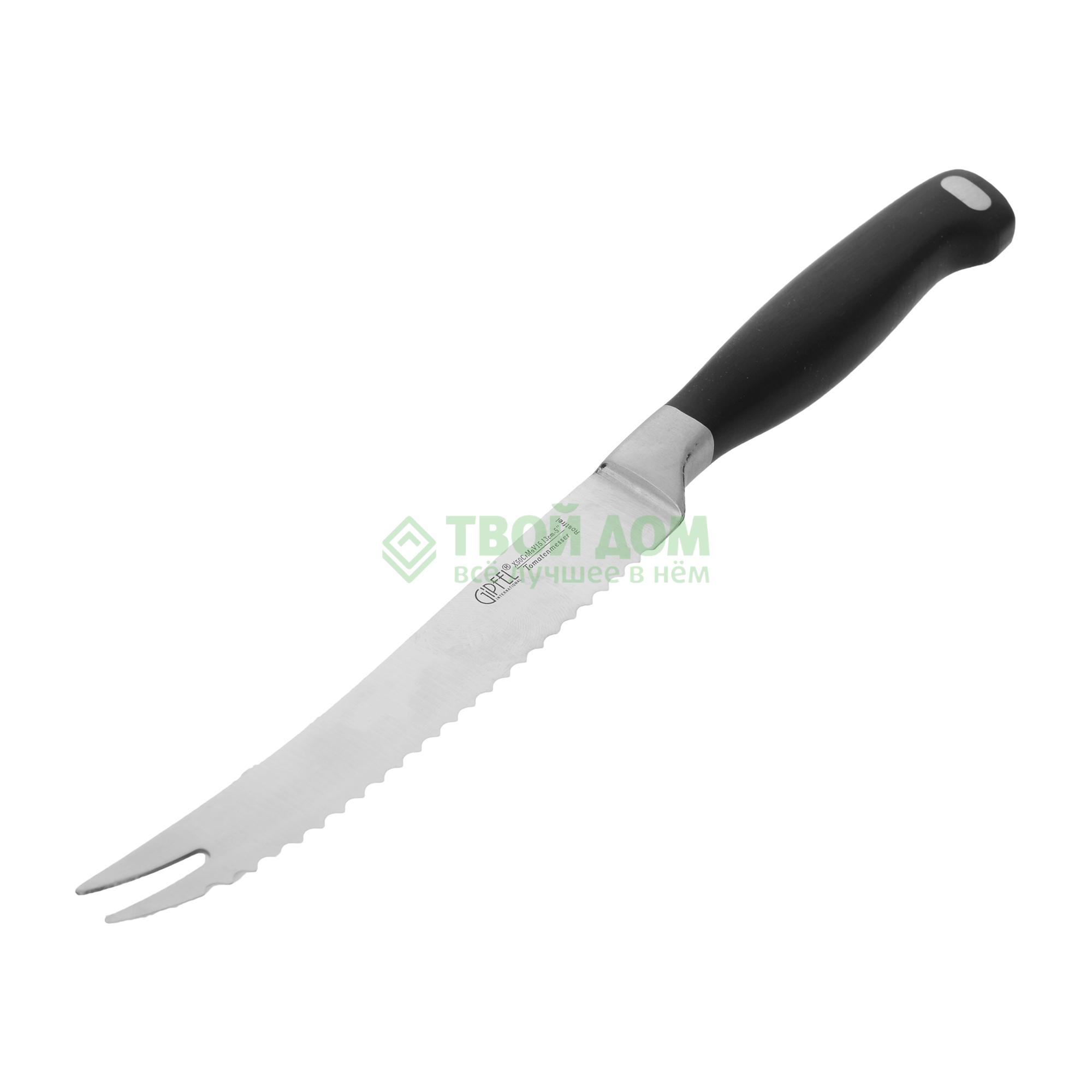 Нож для томатов 13 см Gipfel Professional Line, цвет черный - фото 2