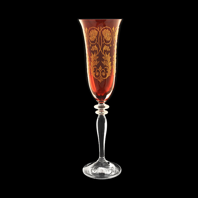 Набор бокалов для шампанского Rona Harmony 6 шт 160 мл, цвет рубиновый - фото 1