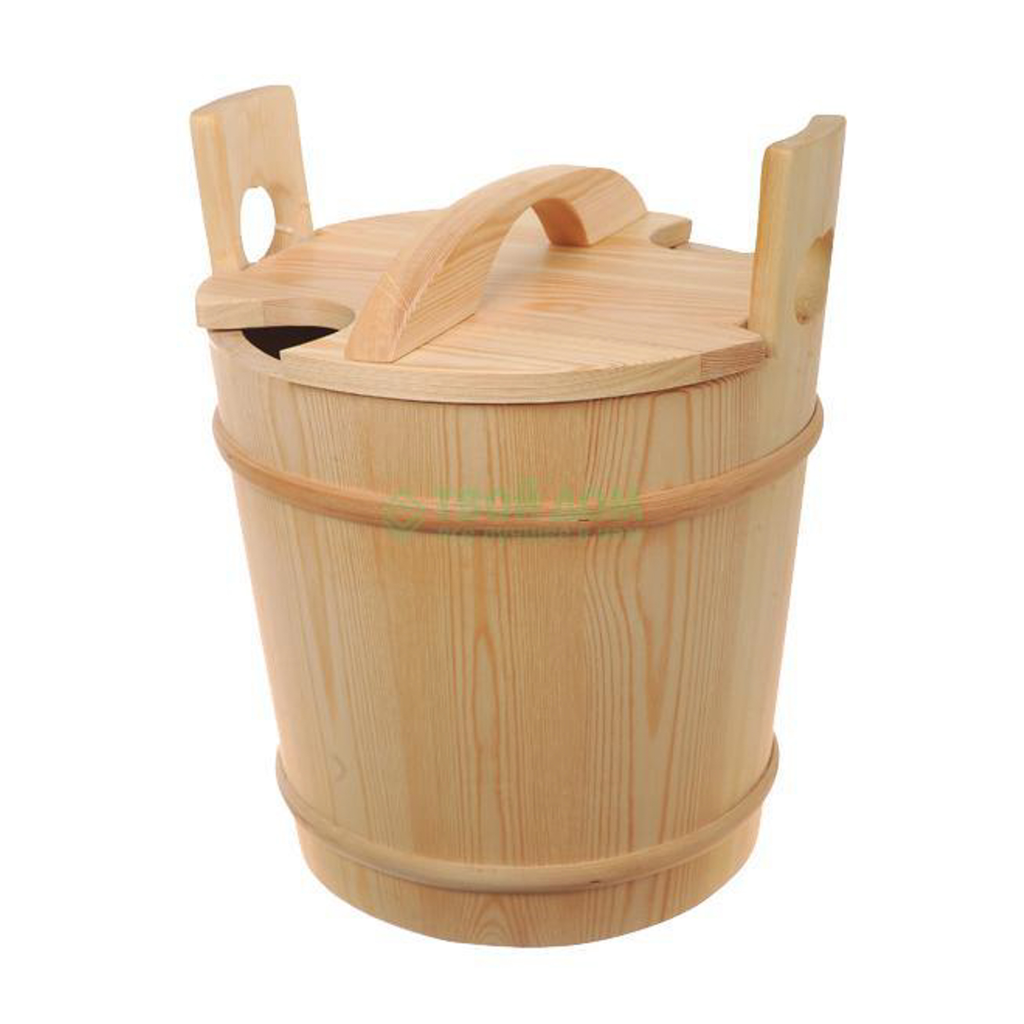 

SaunaSet Запарник деревянный 15л с крышкой (01-2-1-2-6), Светло-коричневый