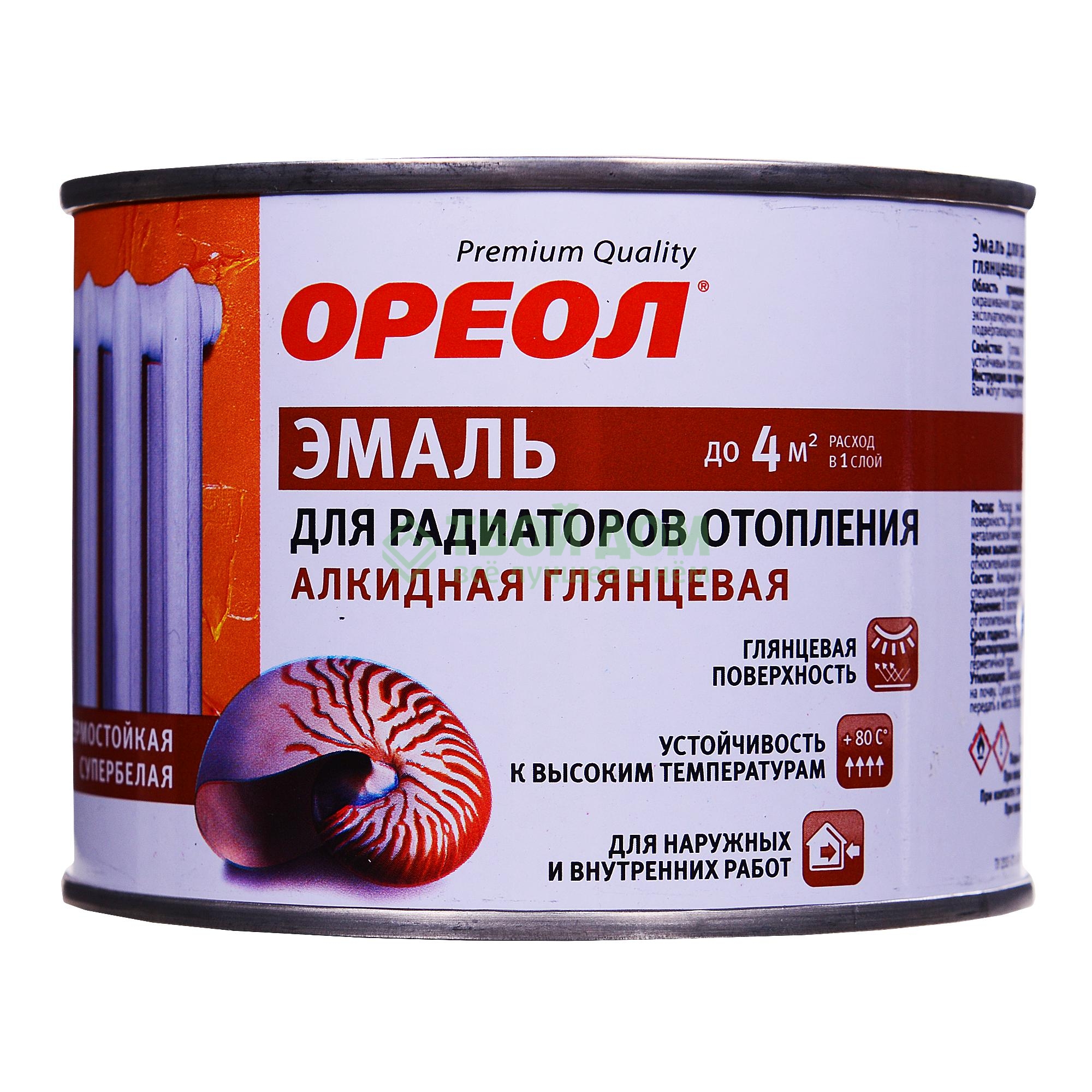 

Эмаль Эмпилс Ореол для радиаторного отопления 0.5кг, Белый