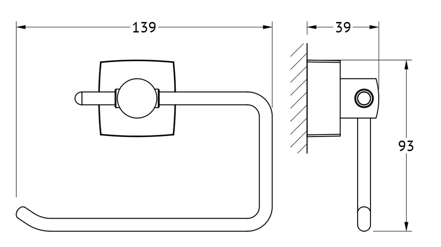 фото Держатель для туалетной бумаги fbs (esp 056)