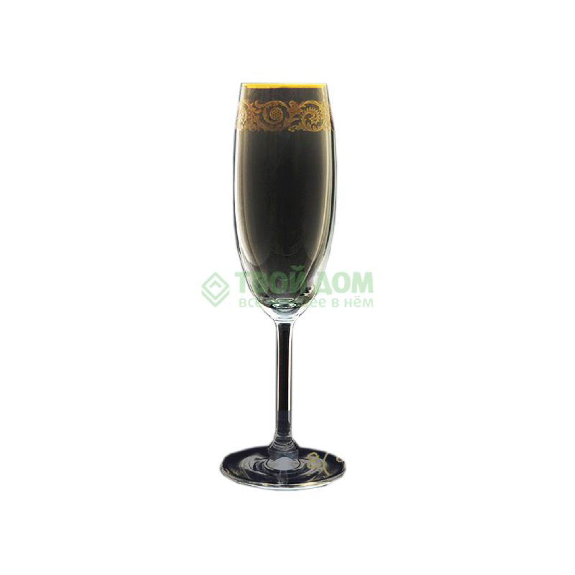 Набор фужеров Rona Золотая коллекция для шампанского 175 мл 6 шт, цвет прозрачный - фото 1