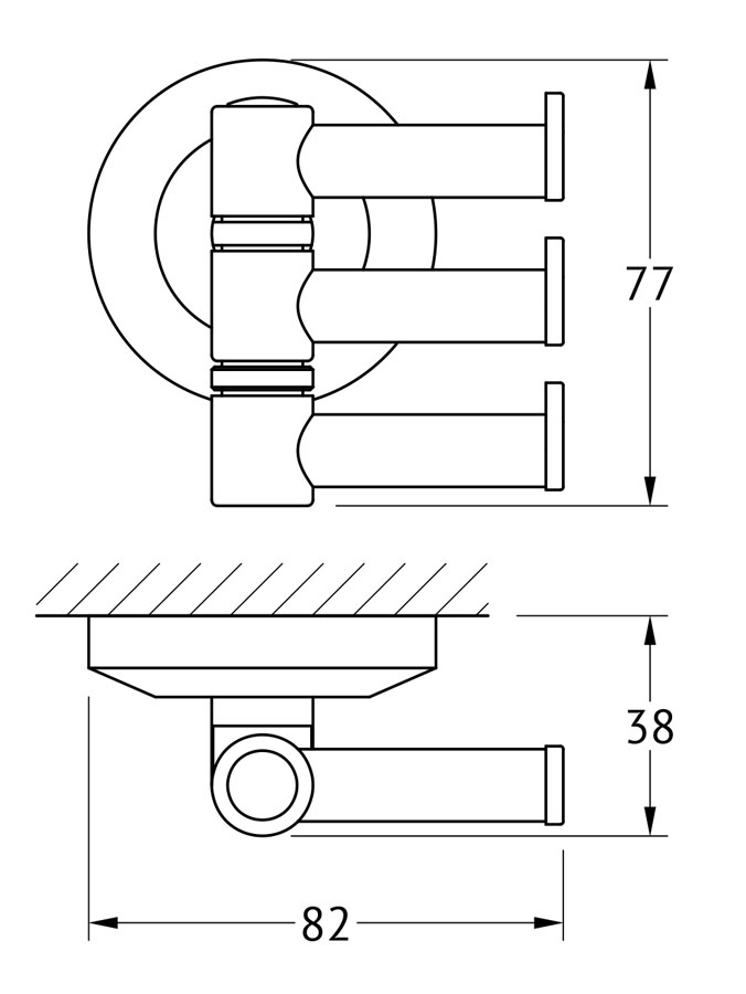 фото Крючок поворотный тройной fbs standard sta 047