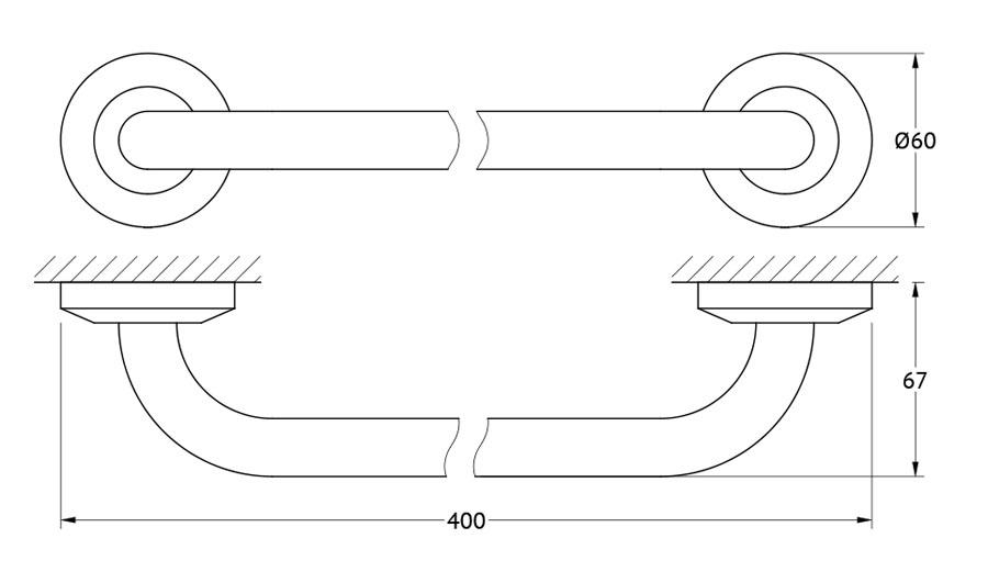 фото Держатель для полотенец fbs standard 40 см sta 030