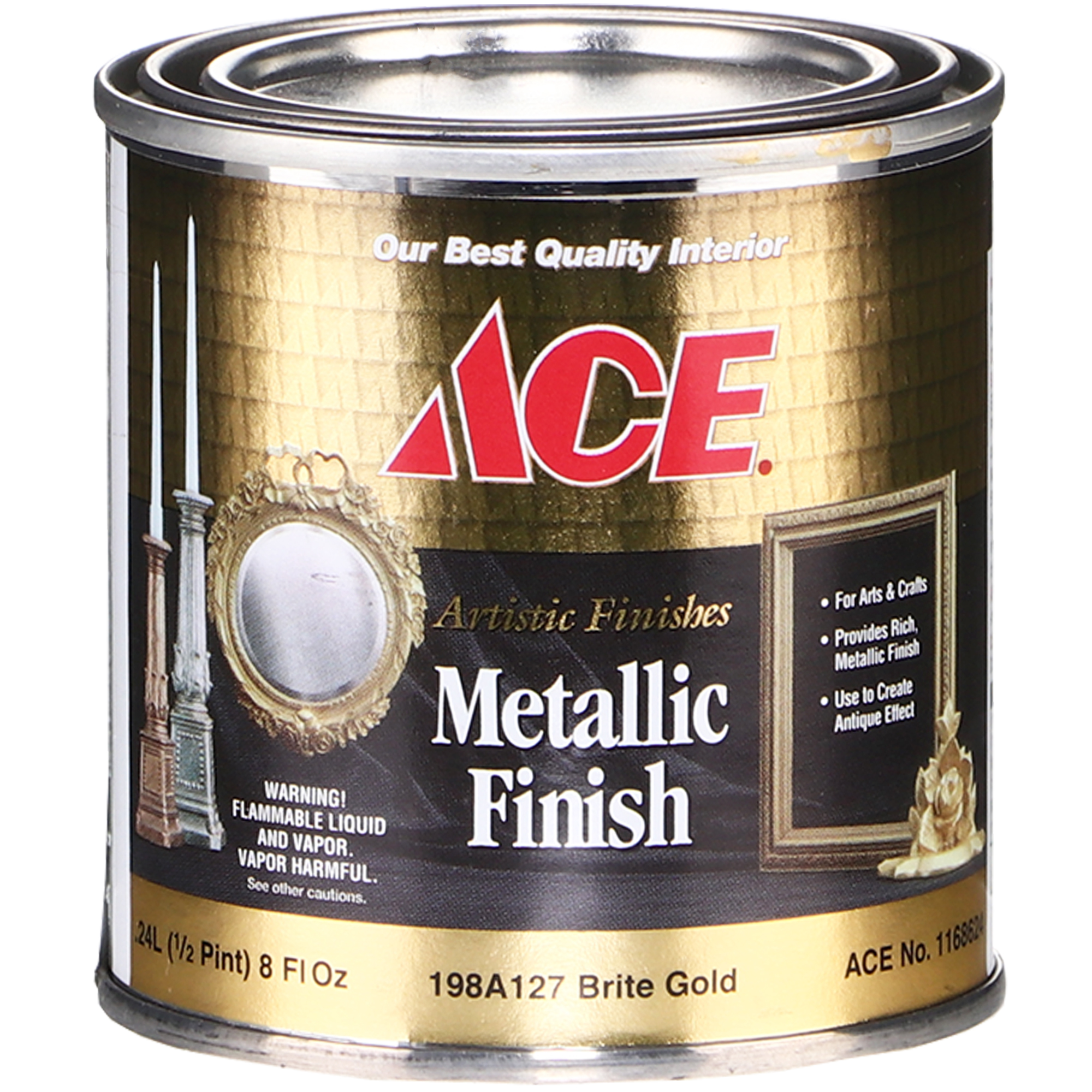 Краска Ace Hardware Corporation ation Metallic finish Gold Pint 1/2 240 мл
