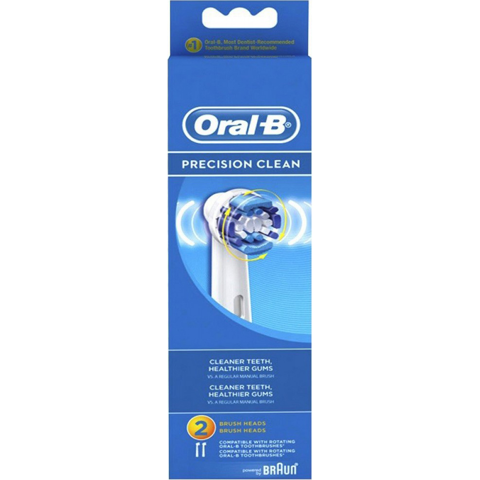 Сменная насадка зубных щеток Braun Oral-B Precision Clean EB20 2 шт, цвет белый 0053019201 - фото 1