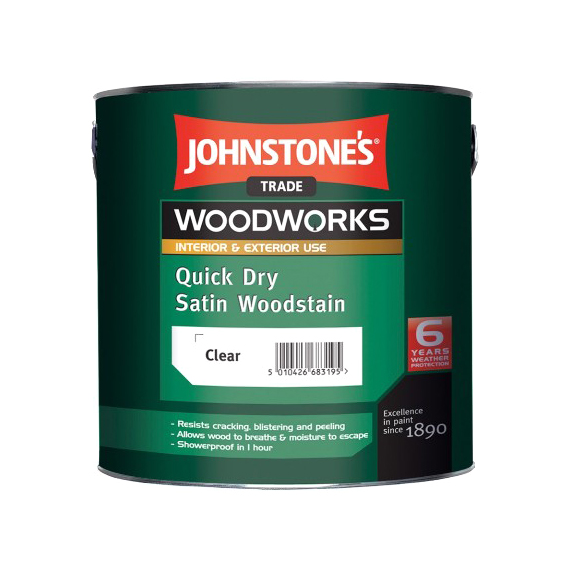 фото Защитный состав johnstone's quick dry satin woodstain средний дуб 0,75 л johnstones