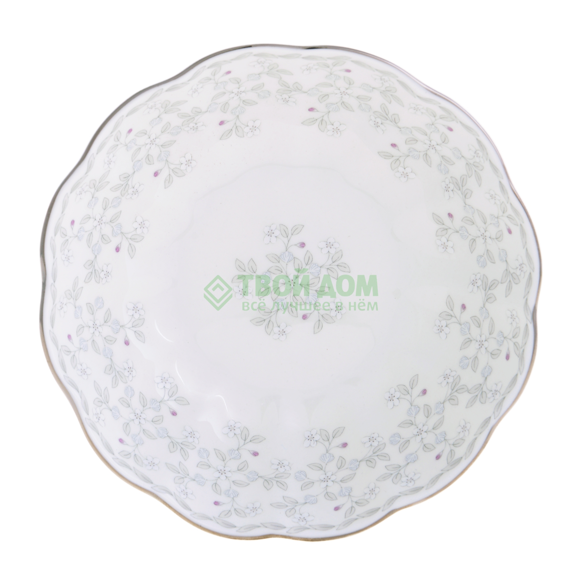 

Салатник Hatori Джулия 16,5 см, Белый+серый