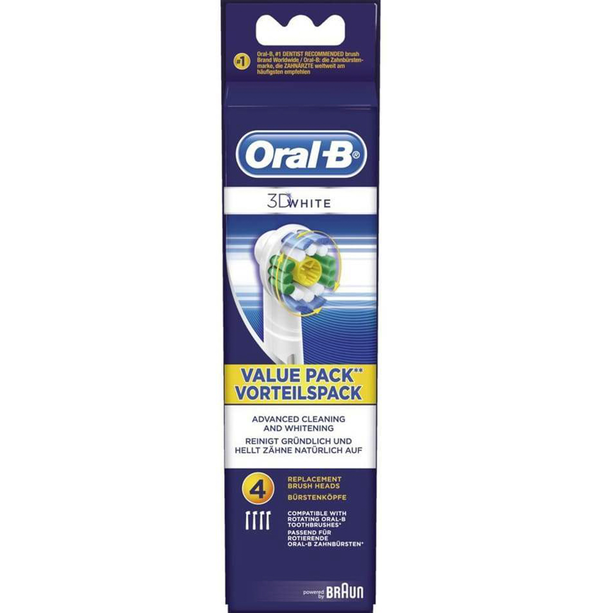 Насадка для зубных щеток Braun Oral-B 3D White EB 18-2, цвет белый - фото 4