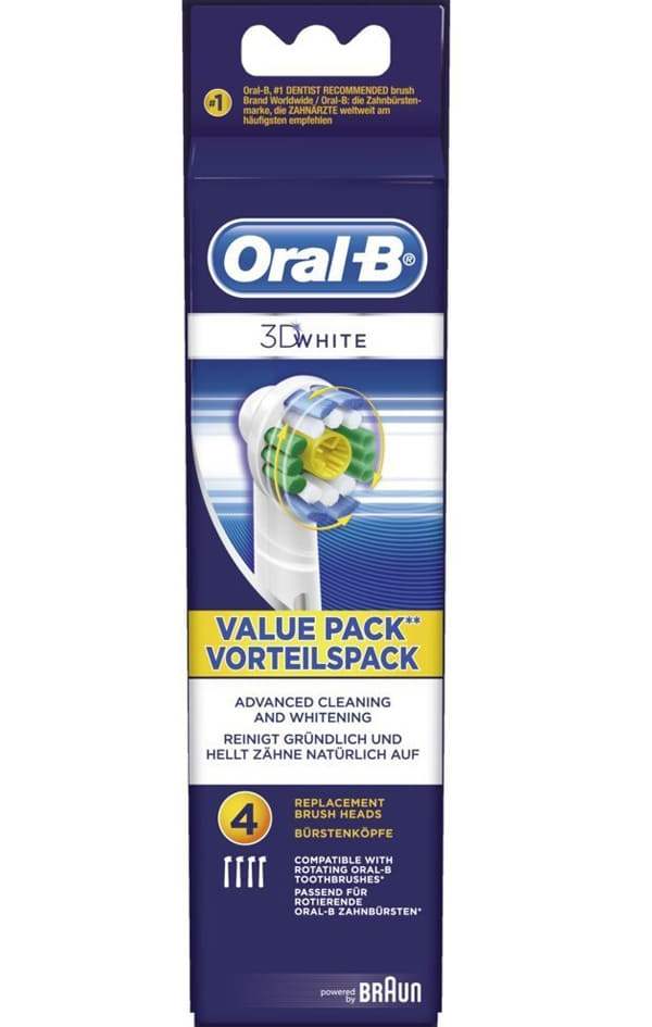 фото Насадка для зубных щеток braun oral-b 3d white eb 18-2