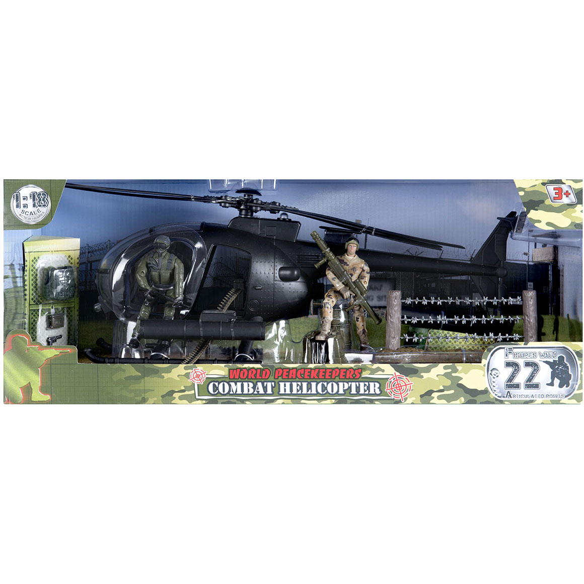 фото Игровой набор world peacekeepers вертолет с 2 фигурками 1:18 mc77023
