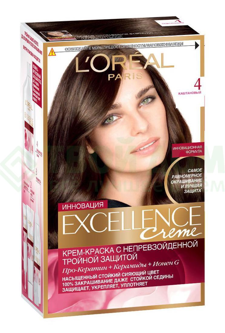 фото Краска l’oreal excellence creme 4 каштановый (a0691728) loreal