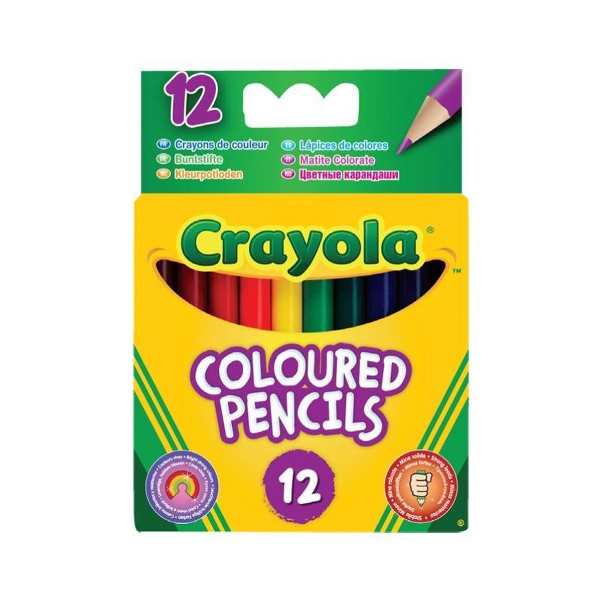 Карандаши цветные короткие Crayola 12 шт (4112)