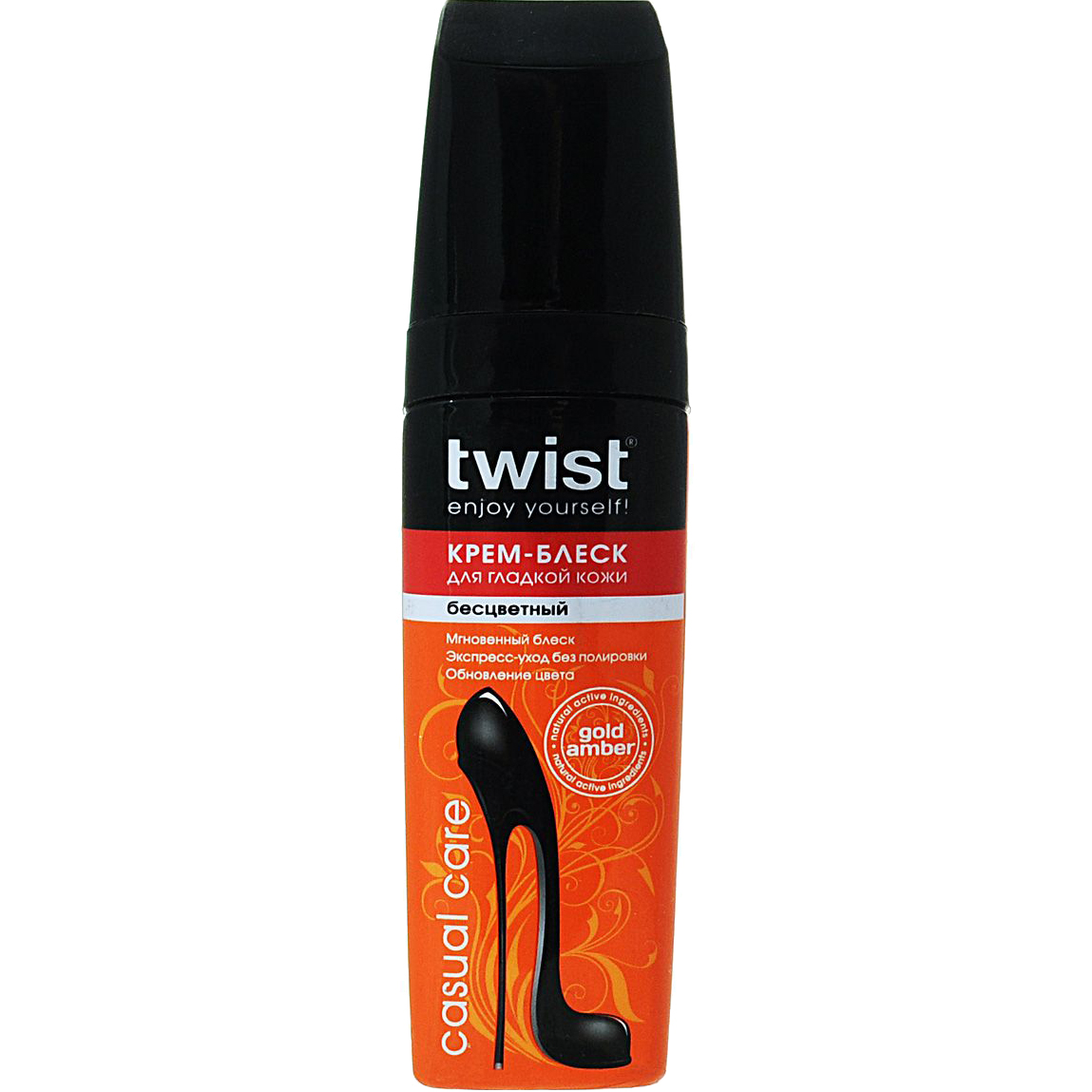 Крем-блеск для обуви Twist Casual для гладкой кожи бесцветный 75 мл
