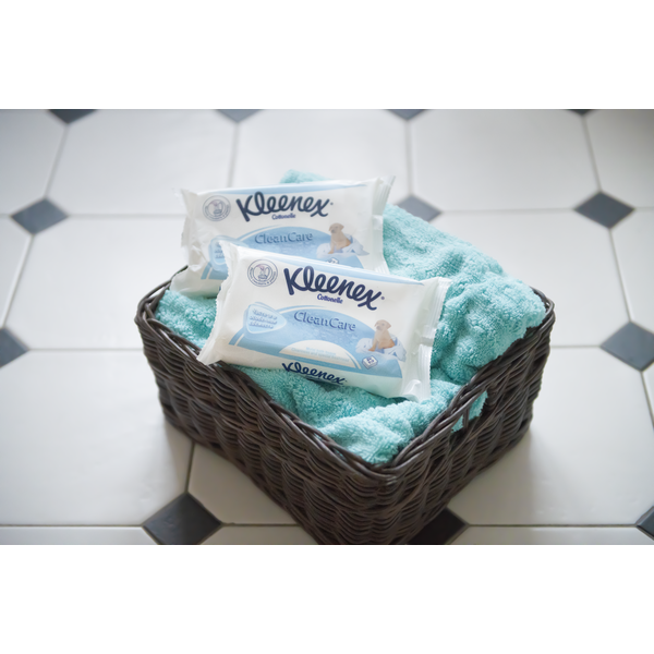 Туалетная бумага Kleenex влажная 42 шт, цвет бело-синий - фото 3
