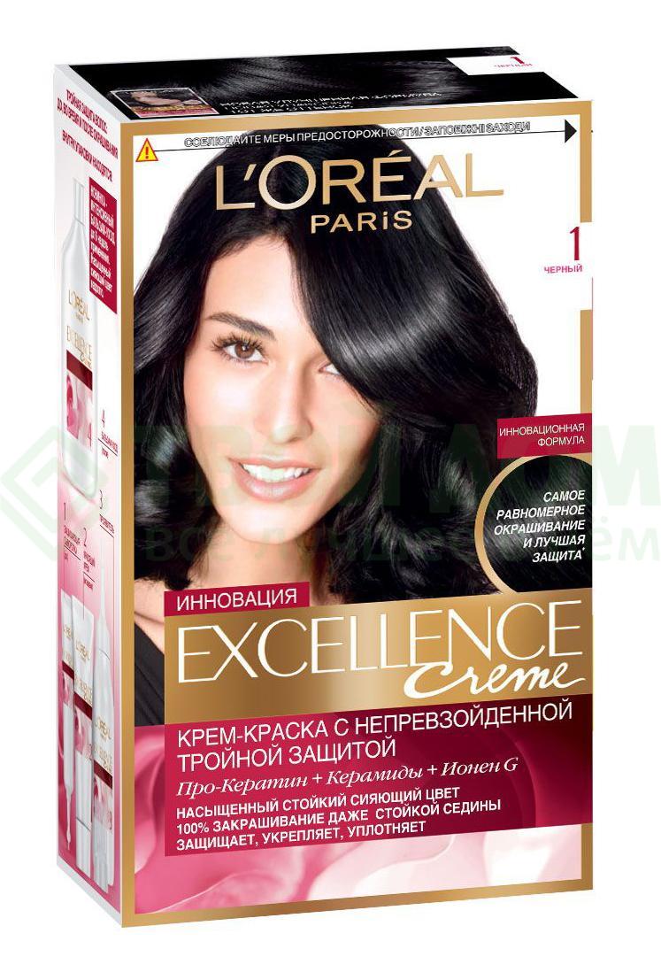 фото Краска l’oreal excellence creme 1 чёрный (a0691528) loreal