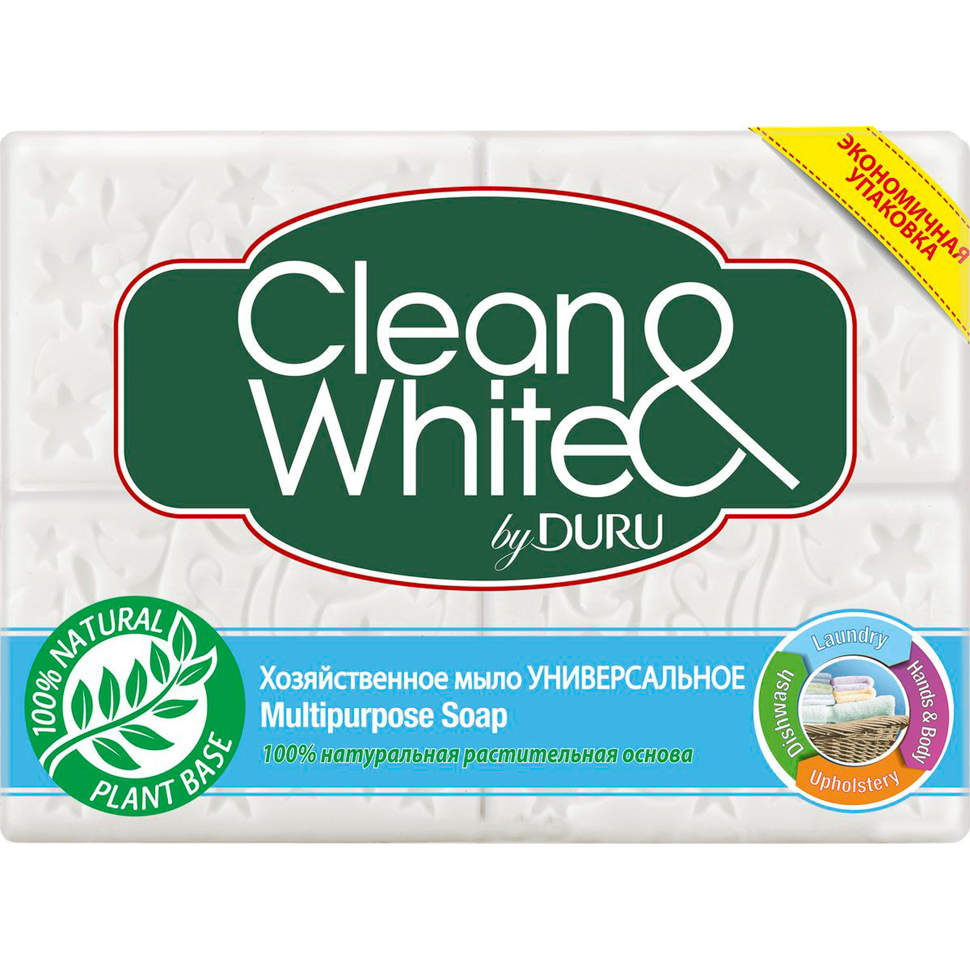 фото Хозяйственное мыло duru clean&white универсальное 4x125 г