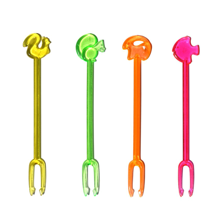 Палочки-вилки для канапе Rio Party 8,5 см 36 шт, цвет разноцветный - фото 1