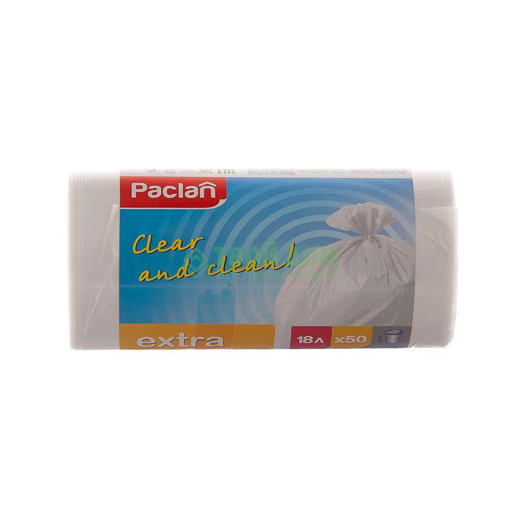 фото Мешки мусорные paclan еxtra 18 л 50 шт