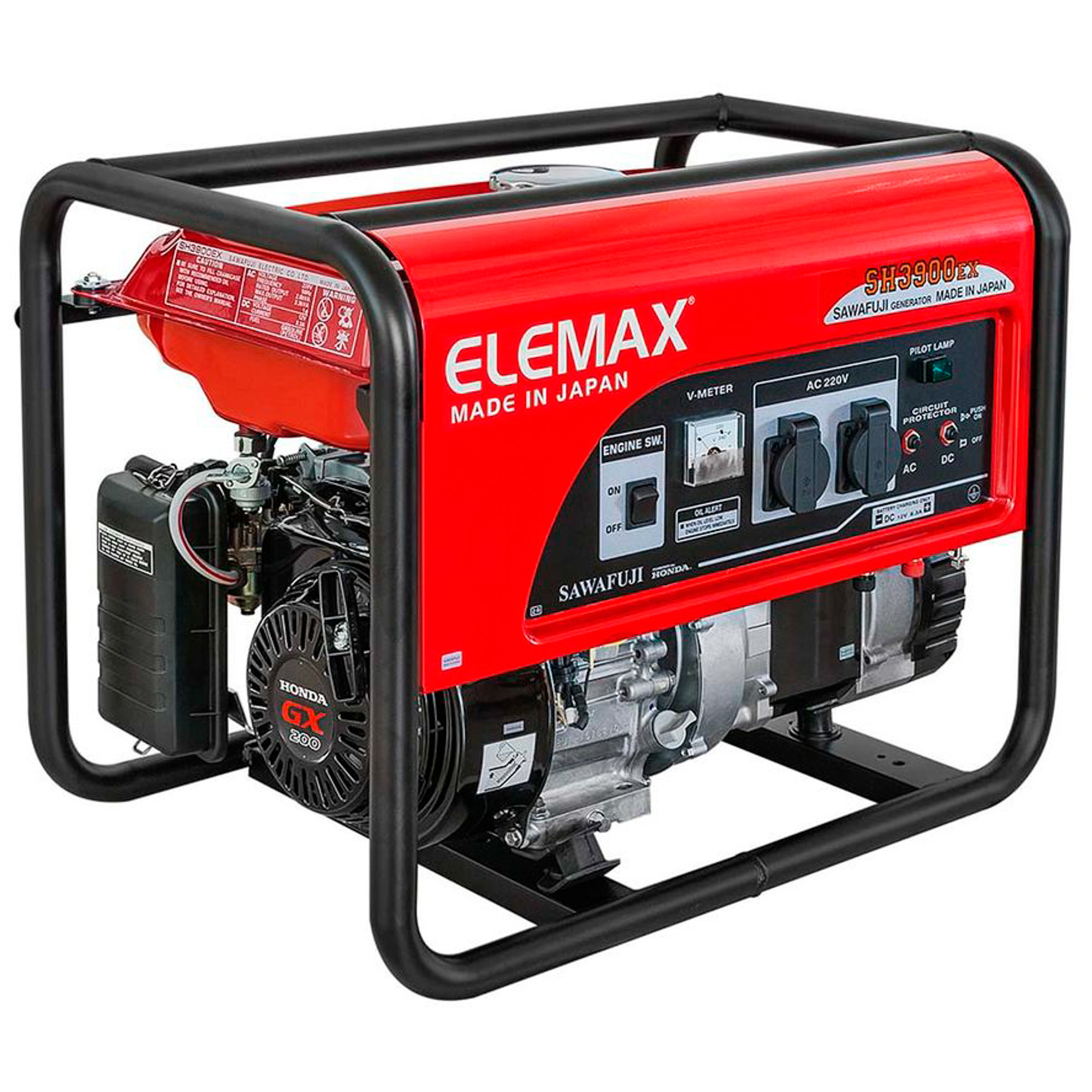 Генератор Elemax SH 3900, цвет черный Honda GX 200 , синхронный - фото 1