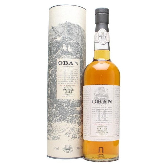 

Виски Oban malt 14 лет 750 мл, Виски золотисто-оливкового цвета.