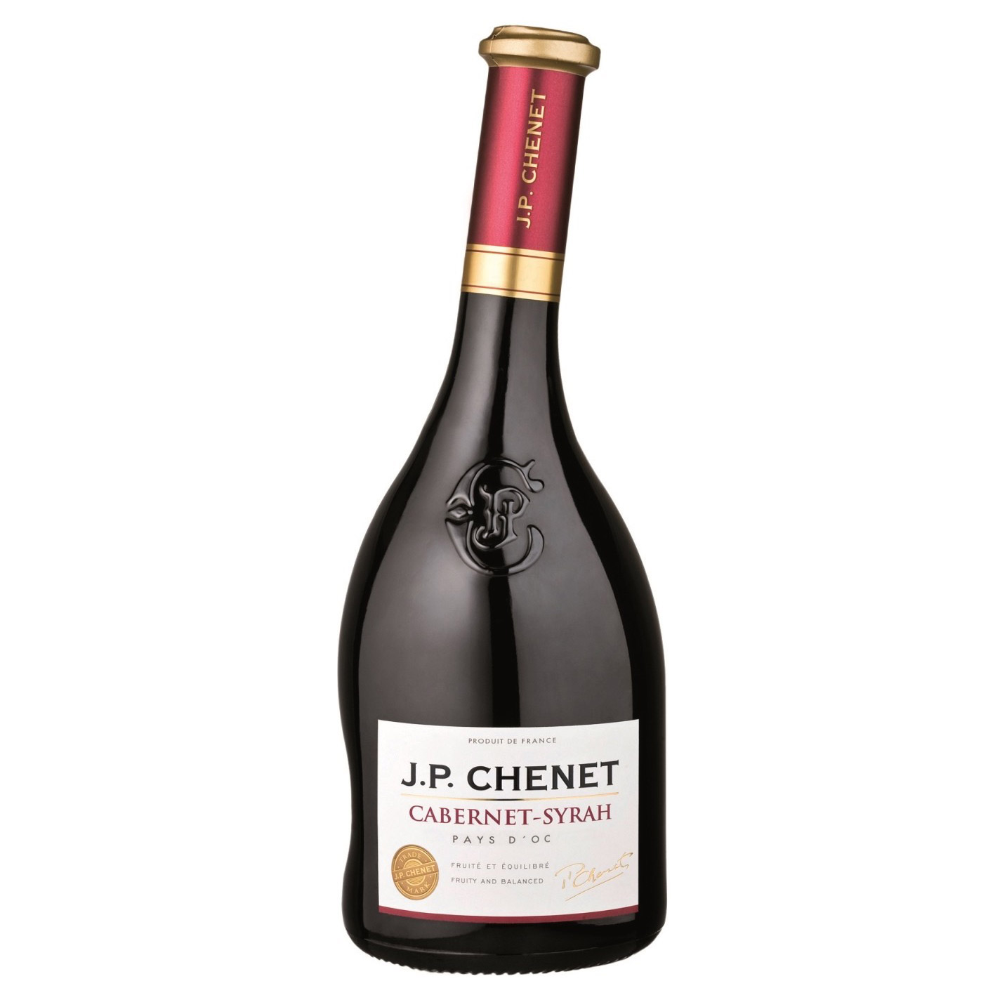 Вино красное полусухое J.P. Chenet Cabernet-Syrah Pays d'Oc IGP 0,75 л