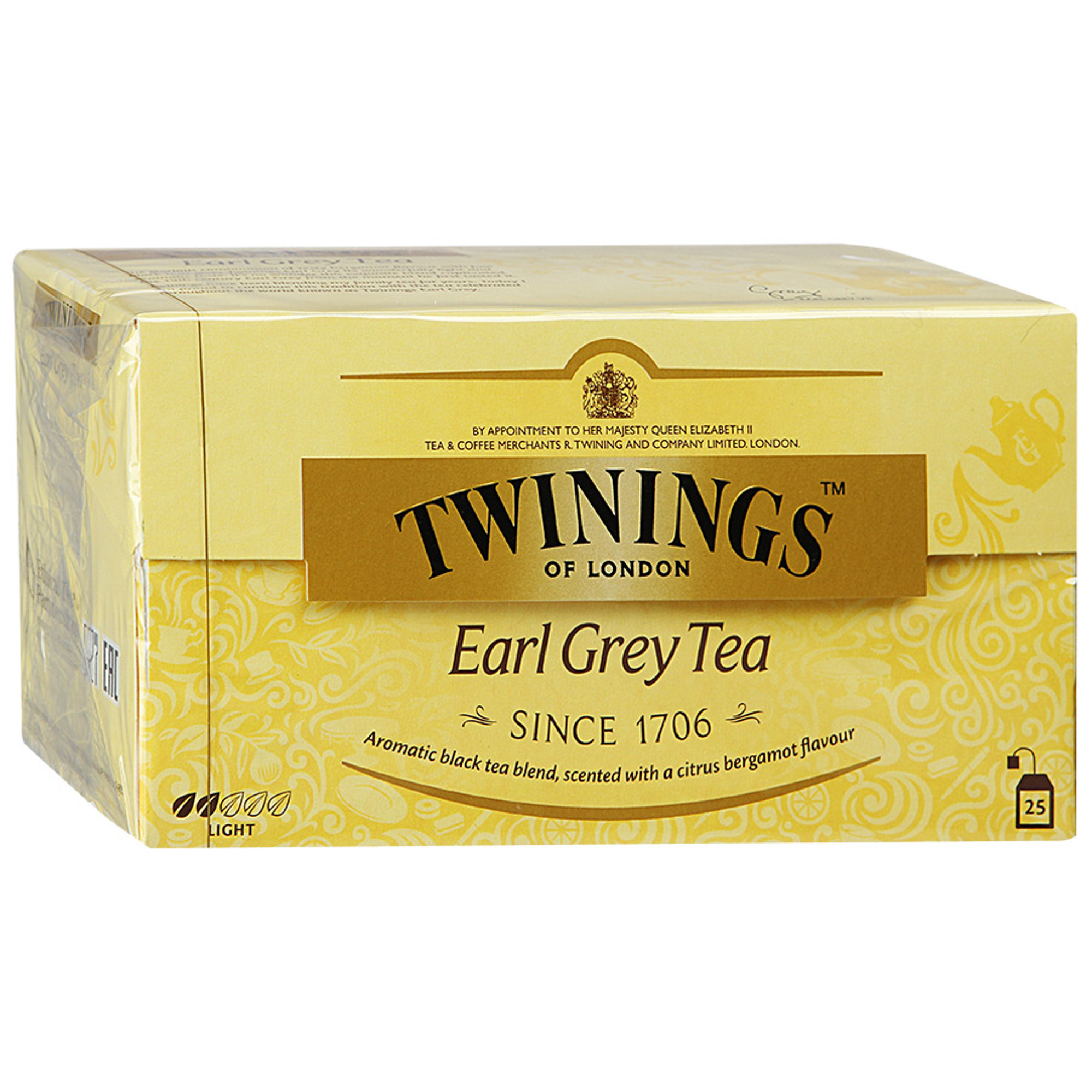 

Чай черный Twinings Earl Grey с ароматом бергамота 25 пакетиков