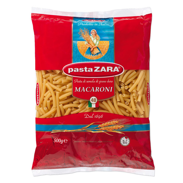 фото Макаронные изделия pasta zara №40 трубочки 500 г