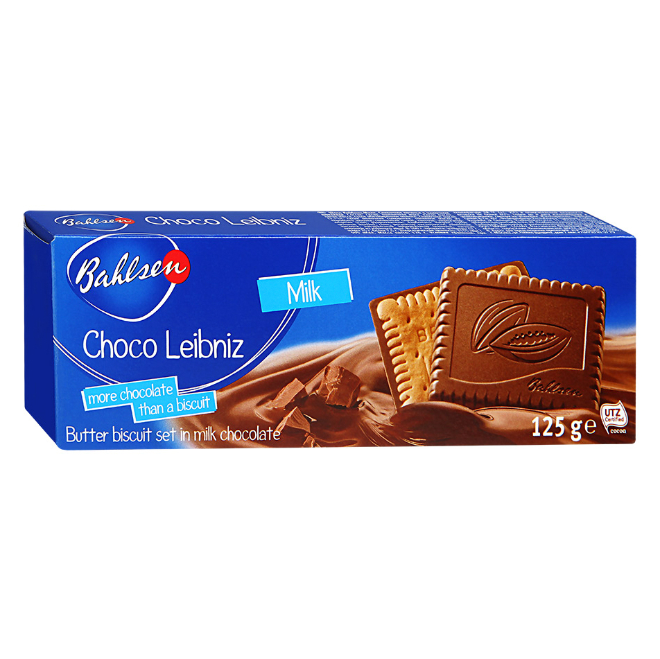 фото Печенье bahlsen choco leibniz milk 125 г