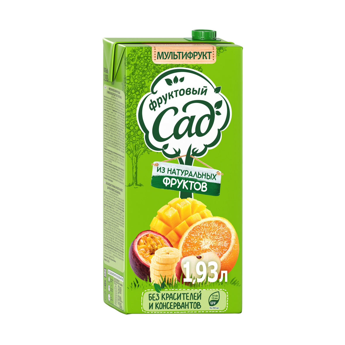 

Нектар Фруктовый Сад Мультифрукт с мякотью 1,93 л