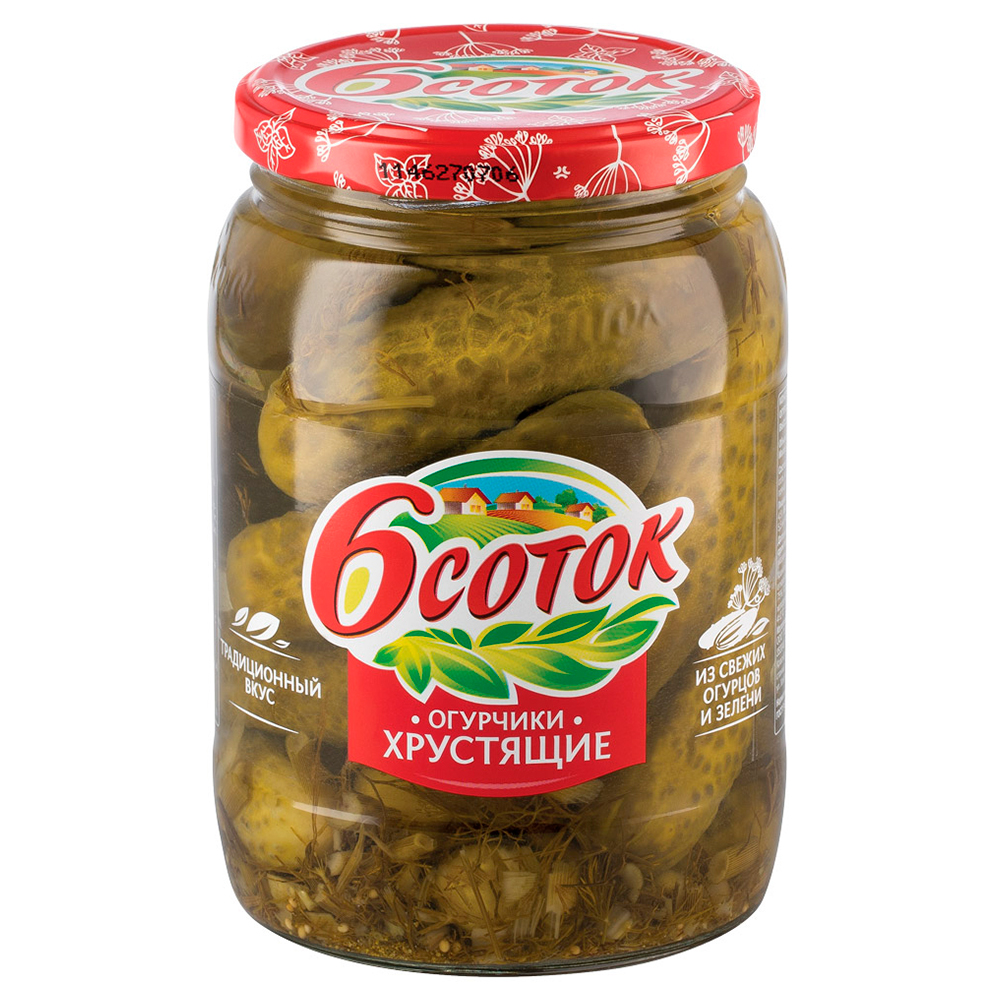 

Огурцы 6 соток Хрустящие 680 г