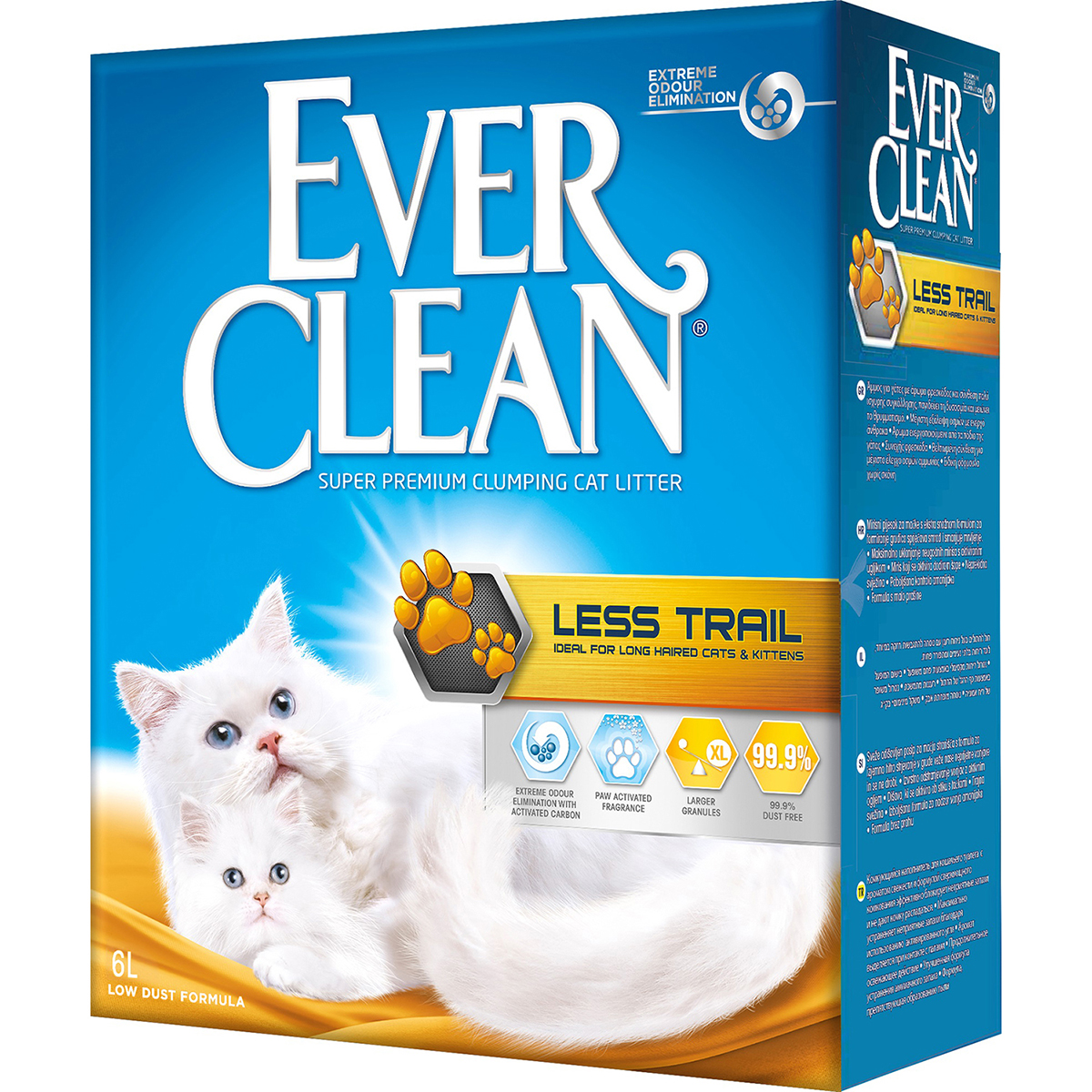 Наполнитель Ever Clean Less Trail комкующийся для котят и длинношерстных кошек 6 л