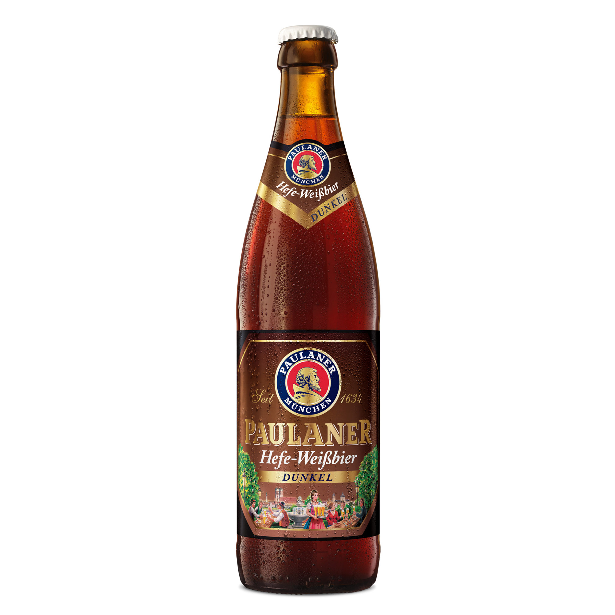 фото Пиво темное нефильтрованное paulaner hefe-weissbier dunkel 0,5 л