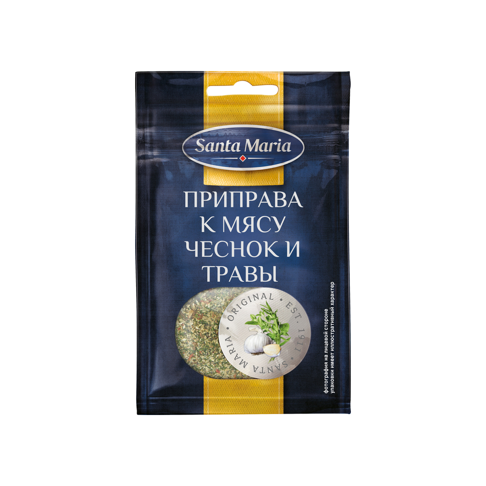 

Приправа к мясу чеснок и травы 20 г