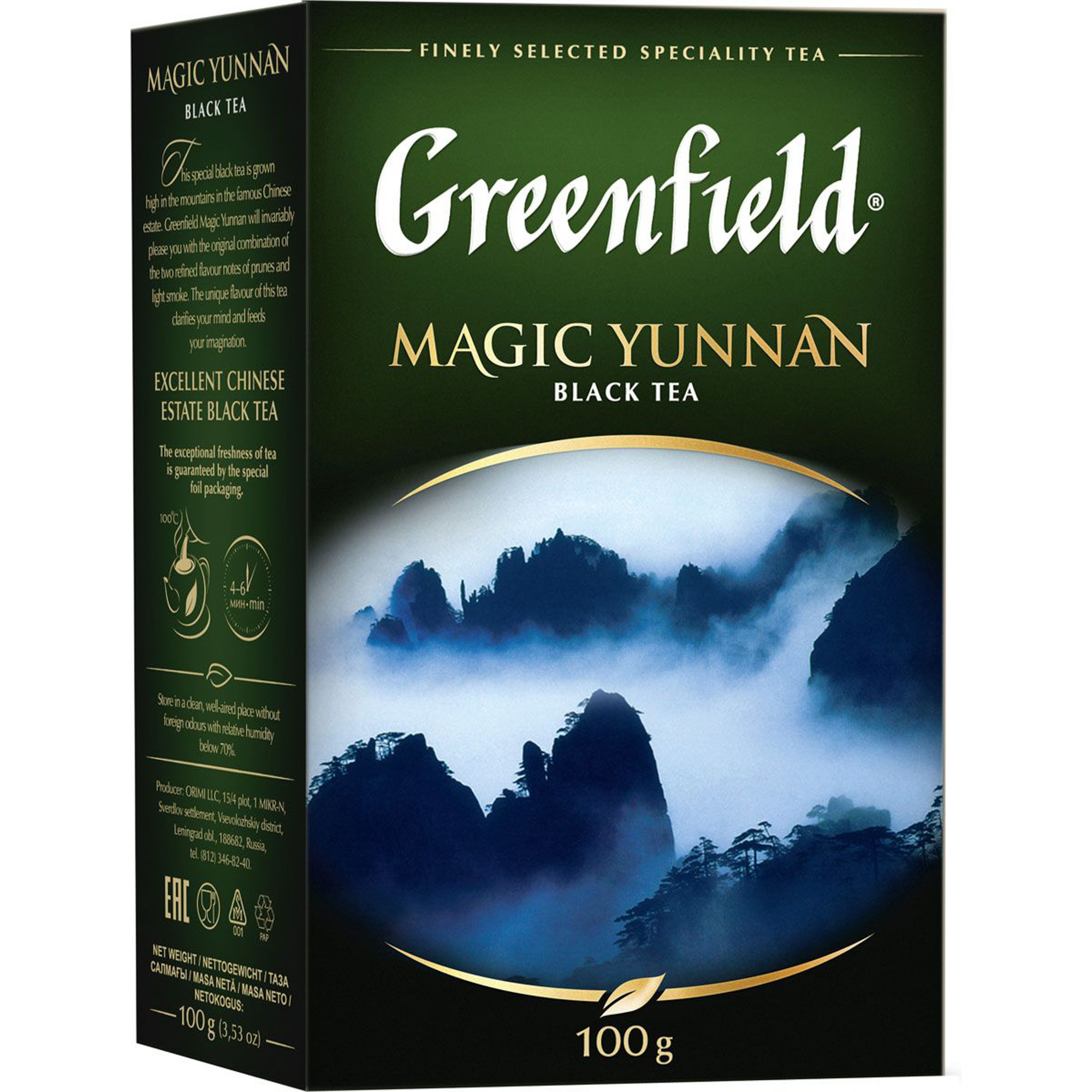 

Чай черный Greenfield Magic Yunnan листовой 100 г