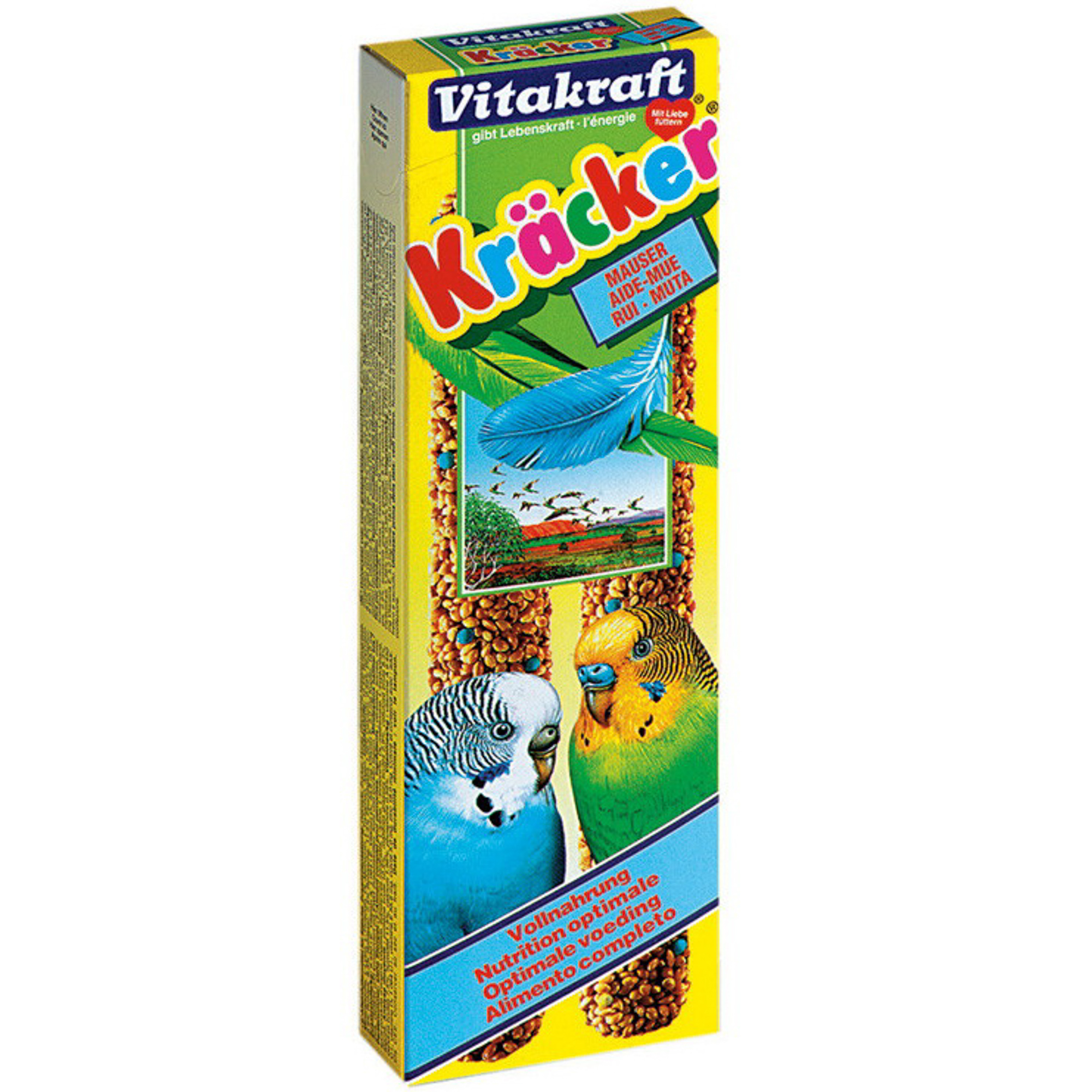 Лакомство VITAKRAFT Крекеры для волнистых попугаев при линьке 60, размер 2,5x2x6,1 см 10602 - фото 1