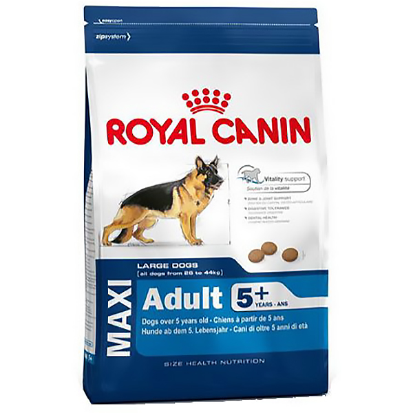 фото Корм для собак royal canin size maxi adult 5+ для крупных пород старше 5 лет, птица 4 кг
