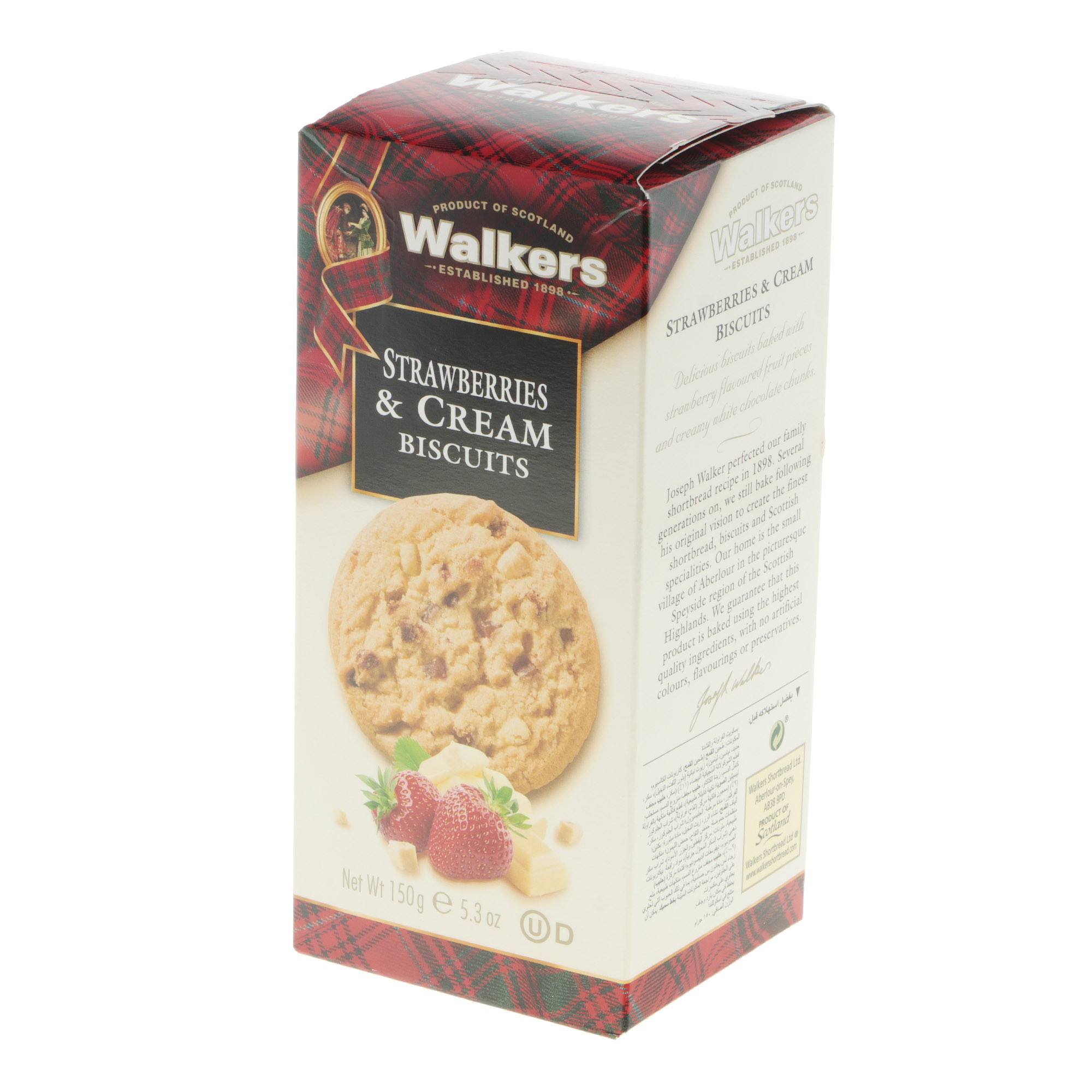 Печенье Walkers пшеничное с клубникой 150 г