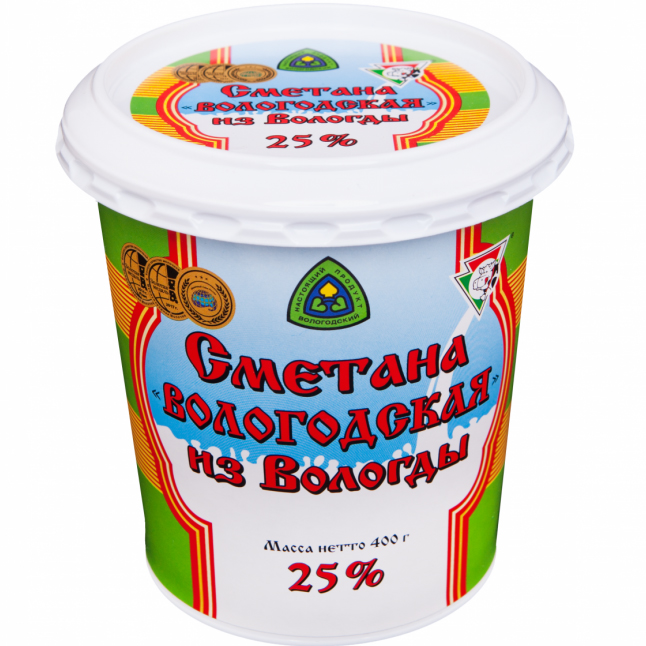 фото Сметана из вологды вологодская 25% 400 г