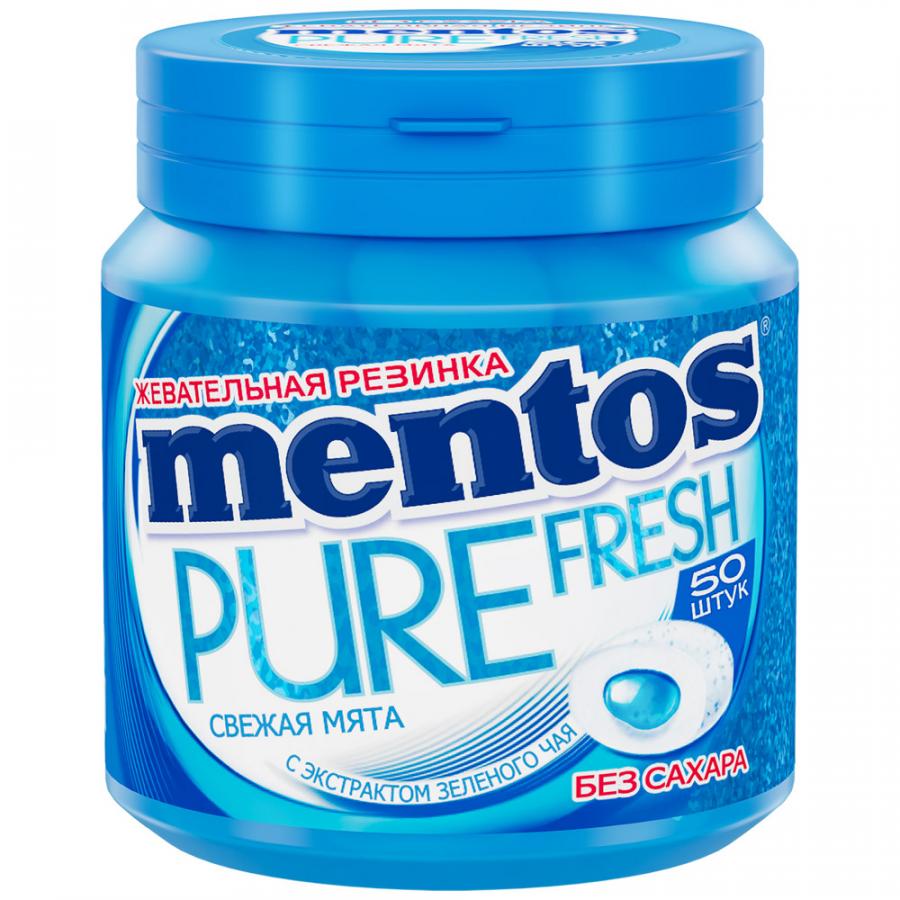 фото Жевательная резинка mentos pure fresh свежая мята, 100г