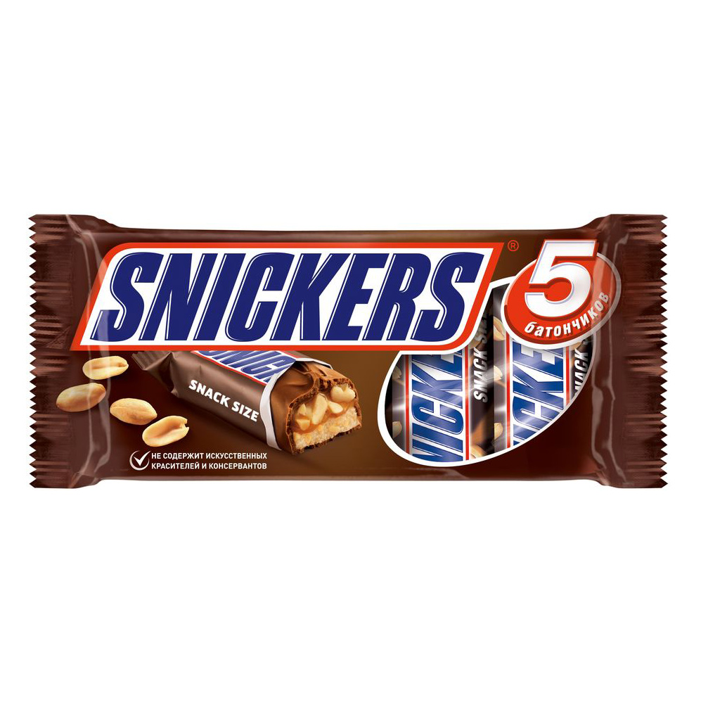 фото Шоколадный батончик snickers мультипак 200 г